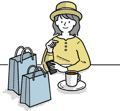 例えばこんな使い方のイラスト