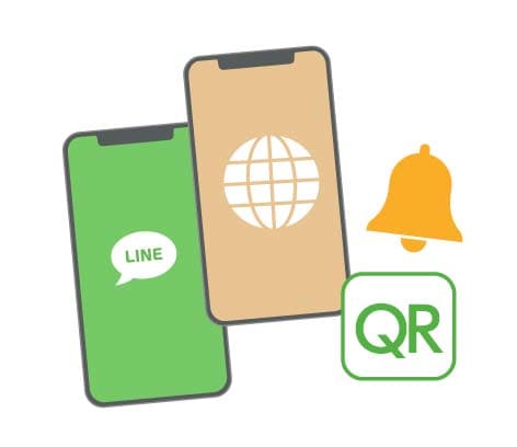 「必要なQRコードがお客様に届きます」のイメージ