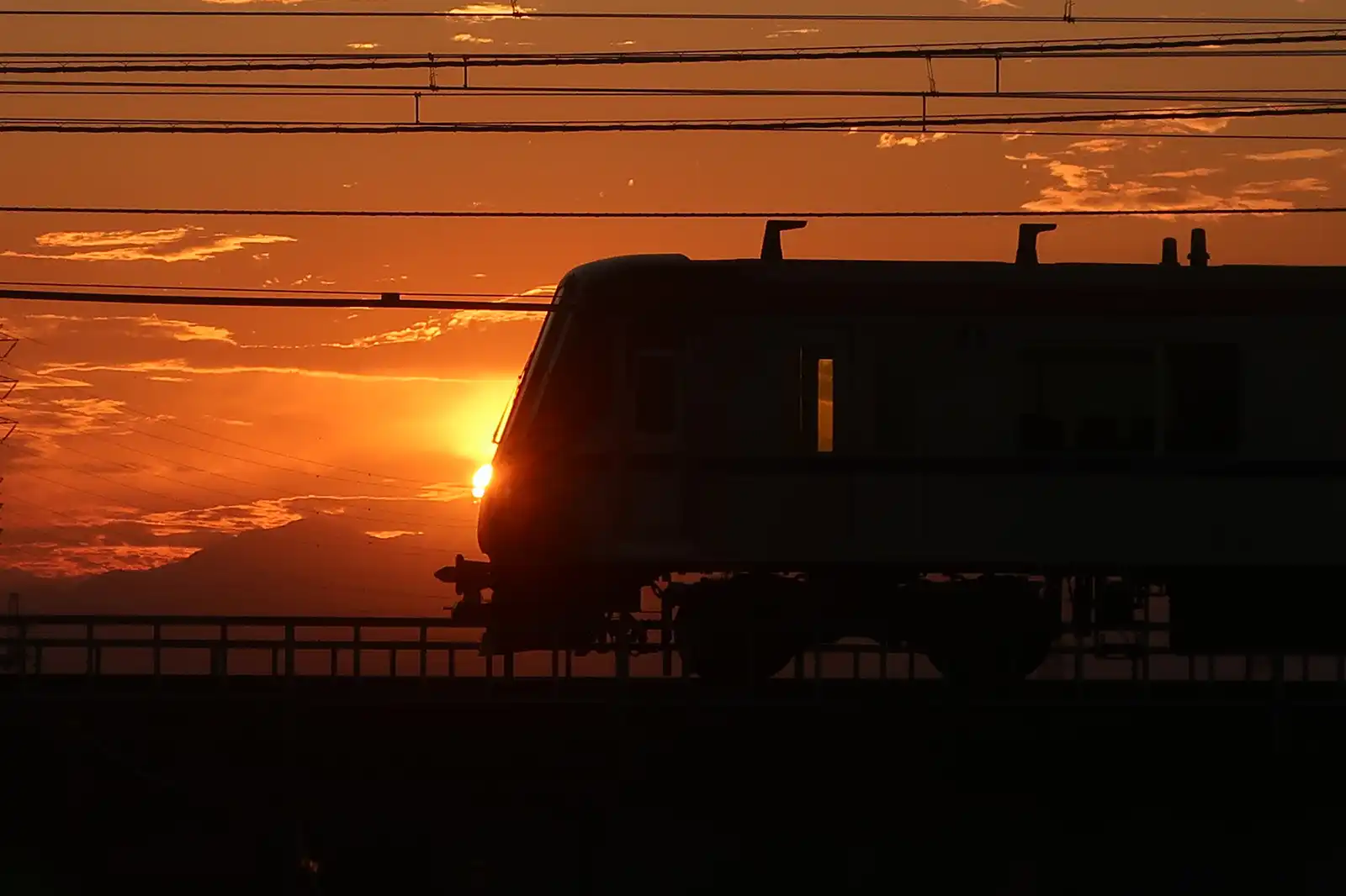 夕日の空色の写真