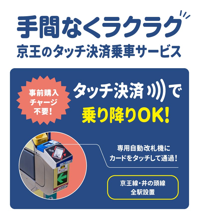 手間なくラクラク　京王のタッチ決済乗車サービス