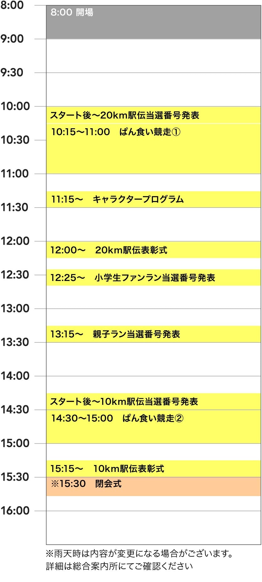 人工芝 タイムテーブル