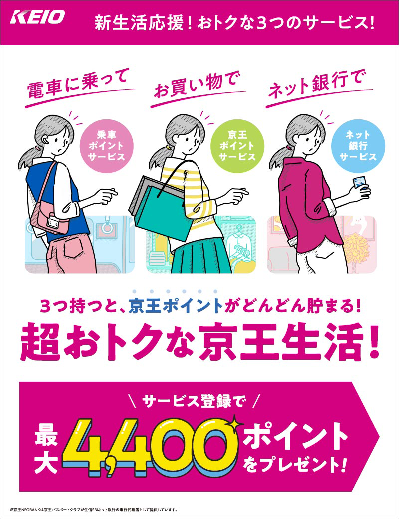 新生活応援！最大4,400ptもらえる！３つのキャンペーン実施中！