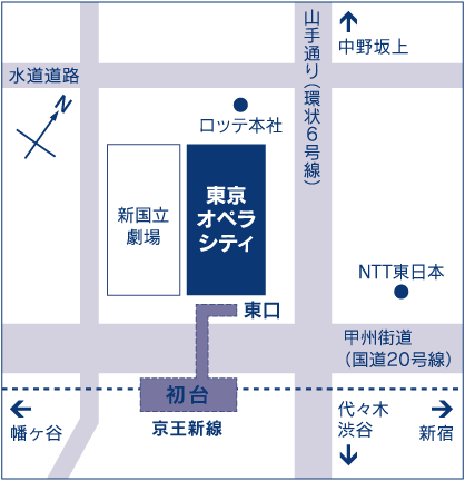 東京オペラシティ コンサートホール周辺地図