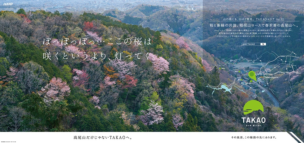 新宿から1時間足らず、紅葉列車で高尾山へ。