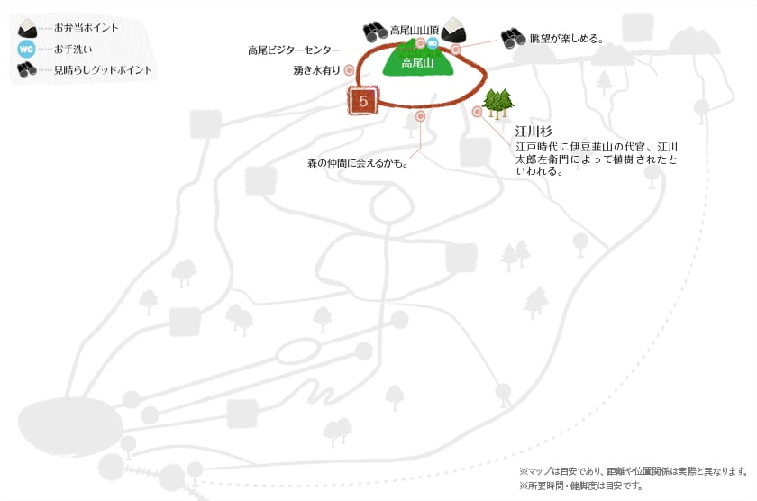 高尾山5号路マップ