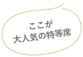 ここが大人気の特等席